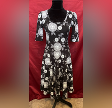 Load image into Gallery viewer, LuLaRoe Black and White Fit and Flare Dress