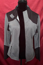 Load image into Gallery viewer, VOGO Athletica Gray and Black Contrast Active Zip Jacket