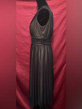 Load image into Gallery viewer, connected apparel Black Sleeveless V-Neck Midi Dress
