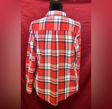 Load image into Gallery viewer, Red and White Plaid Button-Up Shirt
