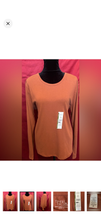 Load image into Gallery viewer, Time and Tru Women's Terracotta Long Sleeve Too
