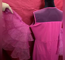 Load image into Gallery viewer, Elegant Pink Ruffle Sleeve Dress
