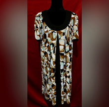 Load image into Gallery viewer, Geometric Patterned Brown and Black Women's Dress
