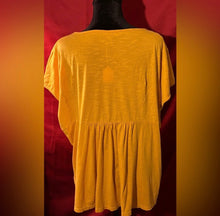 Load image into Gallery viewer, Gloria Vanderbilt Mustard Embroidered Blouse
