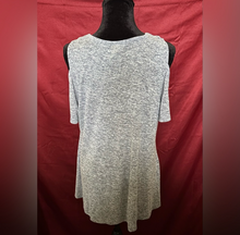 Load image into Gallery viewer, Navy and Gray Lace Accent Women's Top
