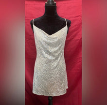 Load image into Gallery viewer, Silver Sequin Women's Dress
