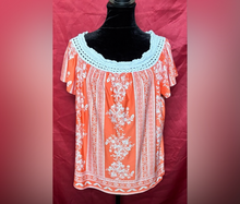 Load image into Gallery viewer, Orange Floral Women's Top
