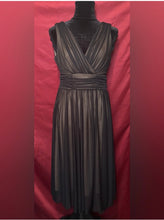 Load image into Gallery viewer, connected apparel Black Sleeveless V-Neck Midi Dress
