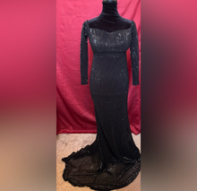Load image into Gallery viewer, Elegant Black Sequin Evening Gown
