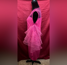 Load image into Gallery viewer, Elegant Pink Ruffle Sleeve Dress
