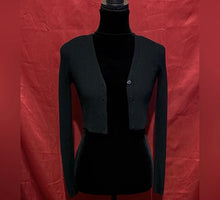 Load image into Gallery viewer, Black Ribbed Juniors Sweater
