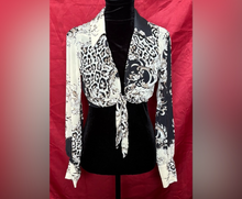 Load image into Gallery viewer, Leopard Print Tie-Front Blouse
