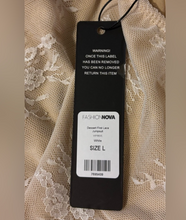 Load image into Gallery viewer, Fashion Nova Cream Chemise with Delicate Detailing
