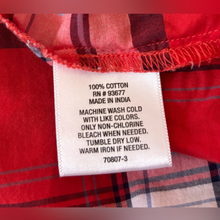 Load image into Gallery viewer, Red and White Plaid Button-Up Shirt
