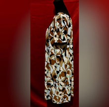 Load image into Gallery viewer, Geometric Patterned Brown and Black Women's Dress
