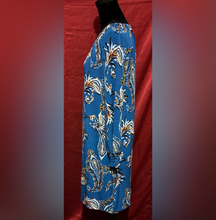Load image into Gallery viewer, Chico's Vibrant Blue Paisley Long Sleeve Dress
