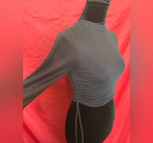 Load image into Gallery viewer, Mesh Elegant Black Long Sleeve Women’s Top
