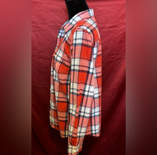 Load image into Gallery viewer, Red and White Plaid Button-Up Shirt
