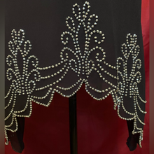 Load image into Gallery viewer, Metaphor Black Asymmetrical Embellished Blouse
