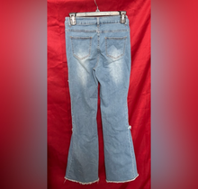 Load image into Gallery viewer, Women's Blue Flared Jeans
