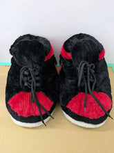 Load image into Gallery viewer, Blk/Red Jordan Look-Alike Sneaker Slipper

