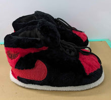 Load image into Gallery viewer, Blk/Red Jordan Look-Alike Sneaker Slipper
