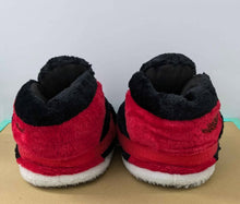 Load image into Gallery viewer, Blk/Red Jordan Look-Alike Sneaker Slipper
