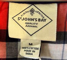 Load image into Gallery viewer, Red and White Plaid Button-Up Shirt
