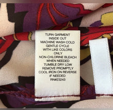 Load image into Gallery viewer, New York &amp; Company Red and White 3/4 Sleeve Graphic Blouse
