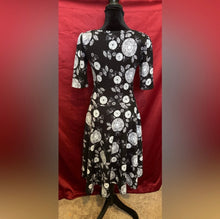Load image into Gallery viewer, LuLaRoe Black and White Fit and Flare Dress
