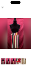 Load image into Gallery viewer, Striped Multicolor Women's Skirt
