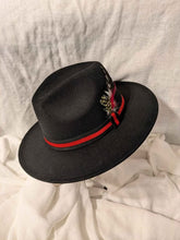 Load image into Gallery viewer, NEW Blk/Red Fedora
