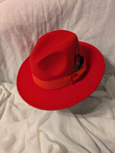 Load image into Gallery viewer, NEW Red/Royal blue Fedora
