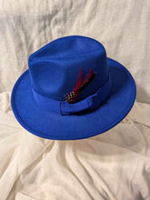 Load image into Gallery viewer, NEW Royal blue/Red Fedora
