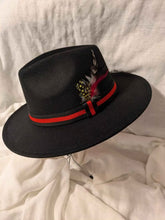 Load image into Gallery viewer, NEW Blk/Red Fedora

