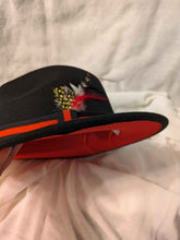 Load image into Gallery viewer, NEW Blk/Red Fedora
