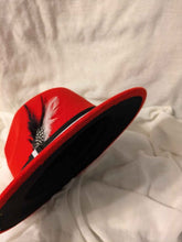 Load image into Gallery viewer, NEW Red/Blk Fedora
