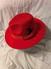Load image into Gallery viewer, NEW Red/Royal blue Fedora
