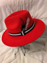 Load image into Gallery viewer, NEW Red/Blk Fedora
