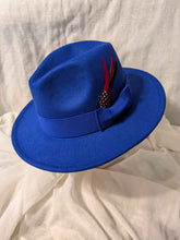 Load image into Gallery viewer, NEW Royal blue/Red Fedora
