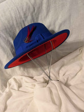 Load image into Gallery viewer, NEW Royal blue/Red Fedora
