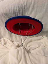 Load image into Gallery viewer, NEW Royal blue/Red Fedora

