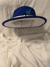 Load image into Gallery viewer, NEW Royal blue/wht Fedora
