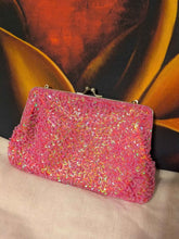 Load image into Gallery viewer, Pink Iridescent Bead Cocktail Purse
