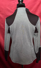 Load image into Gallery viewer, VOGO Athletica Gray and Black Contrast Active Zip Jacket
