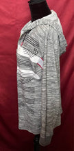 Load image into Gallery viewer, Victoria's Secret Gray Hooded Zip Sweater with White &amp; Red Trim
