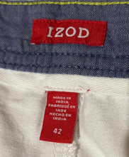 Load image into Gallery viewer, White Classic Izod Shorts with Scattered Blue Palm Tree Embroidery
